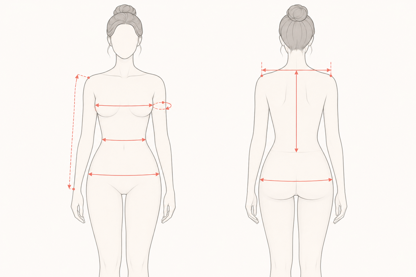 Body measurement guide for crochet cardigan sizing